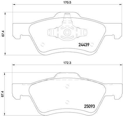 Brembo Bremsbelagsatz, Scheibenbremse [Hersteller-Nr. P24159] für Mercury, Mazda, Ford, Ford Usa