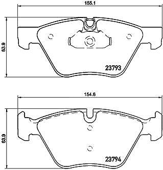 Brembo Bremsbelagsatz, Scheibenbremse [Hersteller-Nr. P06057] für BMW