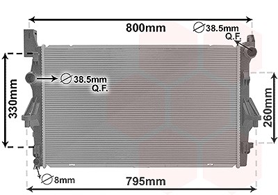 Van Wezel Kühler, Motorkühlung [Hersteller-Nr. 30012708] für Mercedes-Benz
