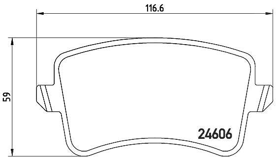 Brembo Bremsbelagsatz, Scheibenbremse [Hersteller-Nr. P85100] für Audi