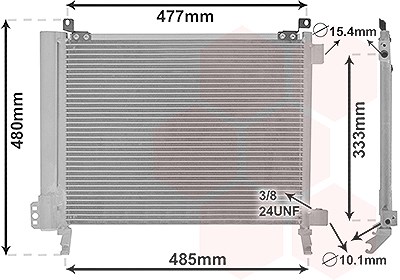 Van Wezel Kondensator, Klimaanlage [Hersteller-Nr. 13015704] für Nissan
