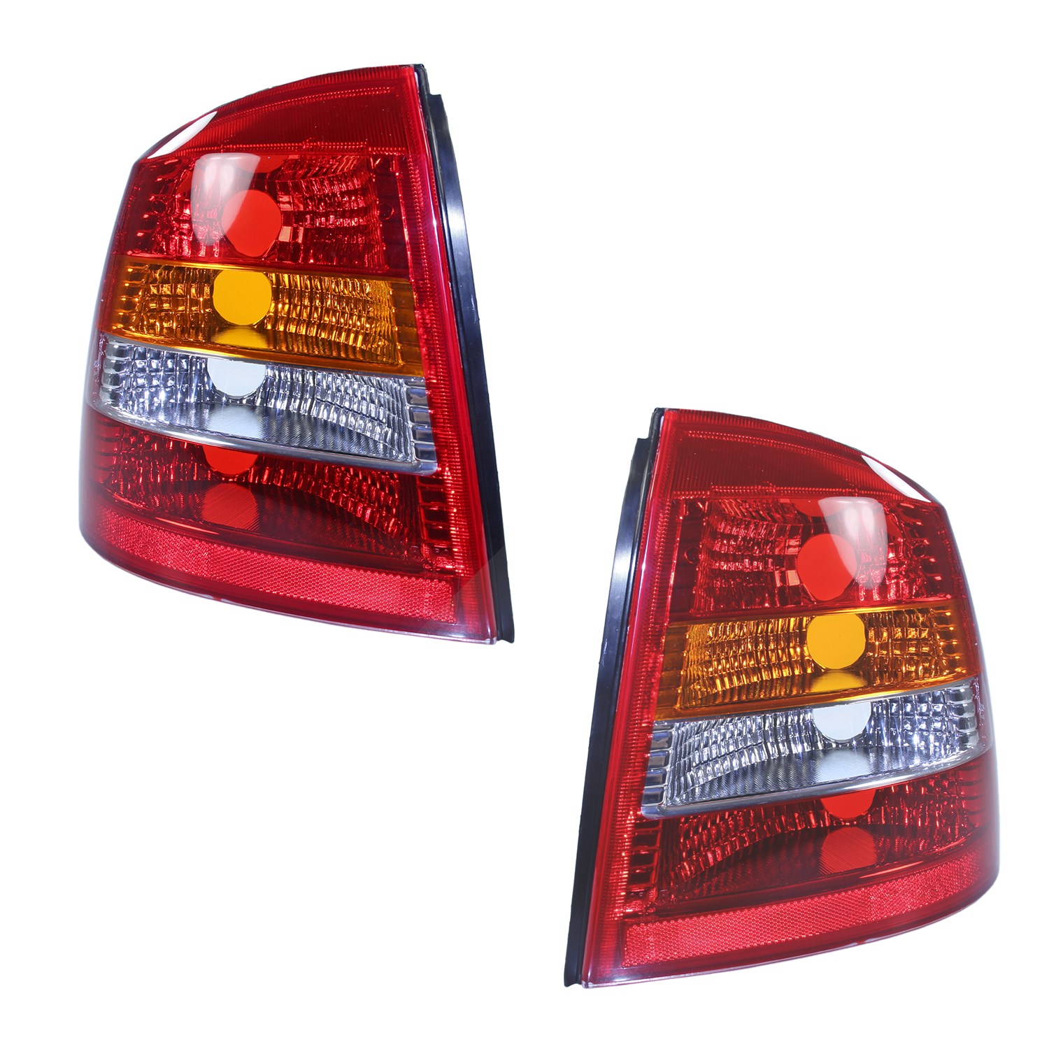 Bestprice 2x Heckleuchte gelb/rot, ohne Lampenträger [Hersteller-Nr. 10427810] für Opel