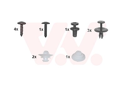 Van Wezel Montagesatz, Kotflügel [Hersteller-Nr. 0969796] für Peugeot, Opel, Toyota, Fiat, Citroën