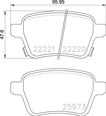 Brembo Bremsbelagsatz, Scheibenbremse [Hersteller-Nr. P59086] für Vauxhall, Opel
