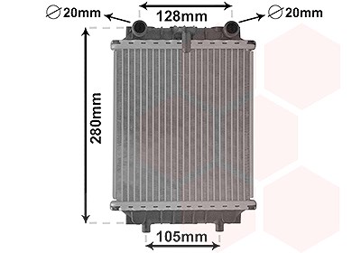 Van Wezel Kühler, Motorkühlung [Hersteller-Nr. 03002415] für Cupra, Audi, Skoda, VW, Seat