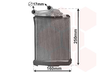 Van Wezel Wärmetauscher, Innenraumheizung [Hersteller-Nr. 30006680] für Mercedes-Benz