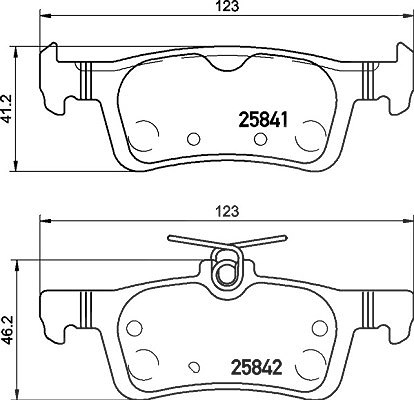 Brembo Bremsbeläge hinten (Satz) [Hersteller-Nr. P24204] für Peugeot, Ford