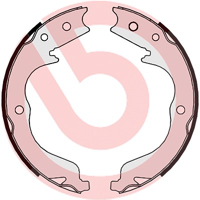 Brembo Bremsbackensatz, Feststellbremse [Hersteller-Nr. S61542] für Mitsubishi, Peugeot, Subaru, Citroën