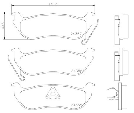 Brembo Bremsbelagsatz, Scheibenbremse [Hersteller-Nr. P37009] für Jeep