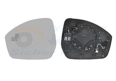 Van Wezel Spiegelglas, Außenspiegel [Hersteller-Nr. 0261835] für Jaguar, Land Rover