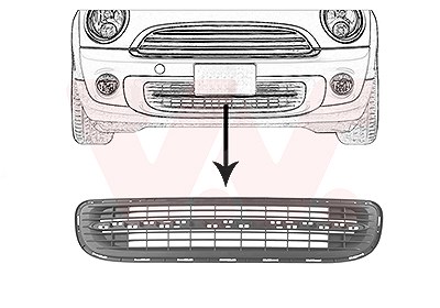Van Wezel Lüftungsgitter, Stoßfänger [Hersteller-Nr. 0508590] für Mini