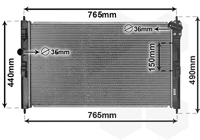 Van Wezel Kühler, Motorkühlung [Hersteller-Nr. 09012709] für Mitsubishi, Peugeot, Citroën