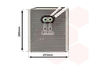 Van Wezel Verdampfer, Klimaanlage [Hersteller-Nr. 8300V294] für Kia, Hyundai