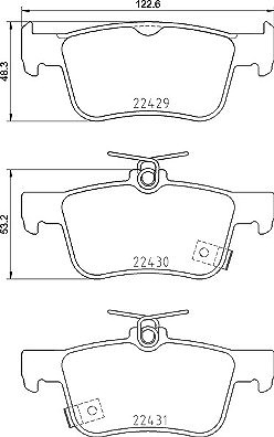 Brembo Bremsbelagsatz, Scheibenbremse [Hersteller-Nr. P28089] für Honda