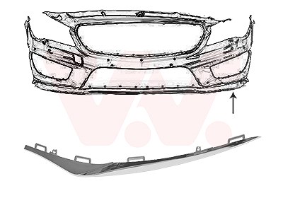 Van Wezel Blende, Stoßfänger [Hersteller-Nr. 2937581] für Mercedes-Benz