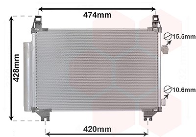 Van Wezel Kondensator, Klimaanlage [Hersteller-Nr. 53015701] für Toyota