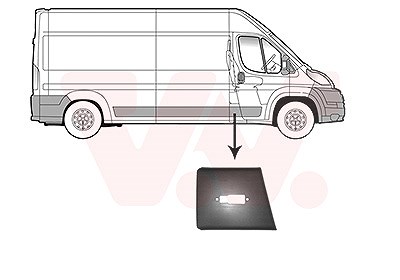 Van Wezel Zier-/Schutzleiste, Seitenwand [Hersteller-Nr. 1651408] für Citroën, Opel, Peugeot, Fiat