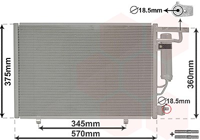 Van Wezel Kondensator, Klimaanlage [Hersteller-Nr. 18015704] für Ford