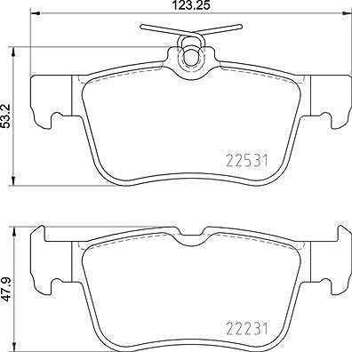 Brembo Bremsbeläge hinten (Satz) [Hersteller-Nr. P24175] für Ford Usa, Ford, Lincoln