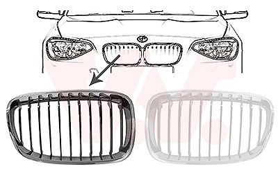 Van Wezel Kühlergitter [Hersteller-Nr. 0633516] für BMW