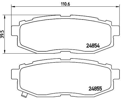 Brembo Bremsbelagsatz, Scheibenbremse [Hersteller-Nr. P78018] für Subaru, Toyota