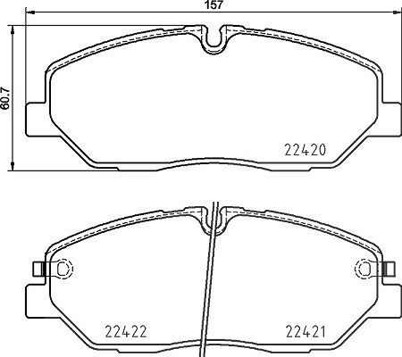 Brembo Bremsbelagsatz, Scheibenbremse [Hersteller-Nr. P30090] für Hyundai