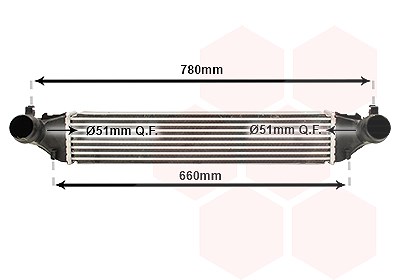 Van Wezel Ladeluftkühler [Hersteller-Nr. 37014700] für Opel