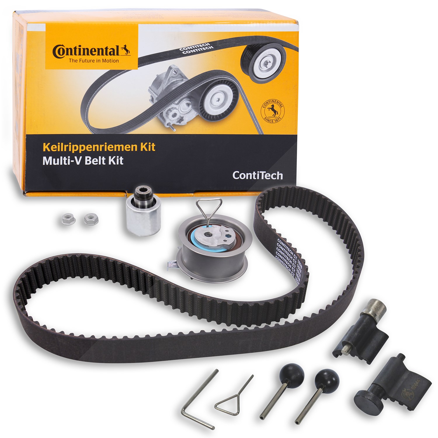 Continental Ctam Zahnriemensatz + Einstellwerkzeug-Satz [Hersteller-Nr. 40198125] für Seat, Audi, Skoda, VW, Ford