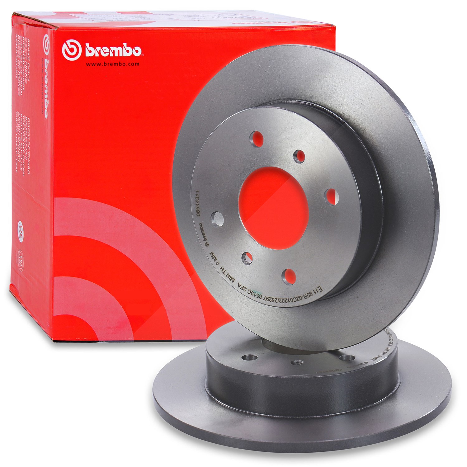 Brembo Bremsscheibe Voll Hinten [Hersteller-Nr. 08.5443.11] für Nissan