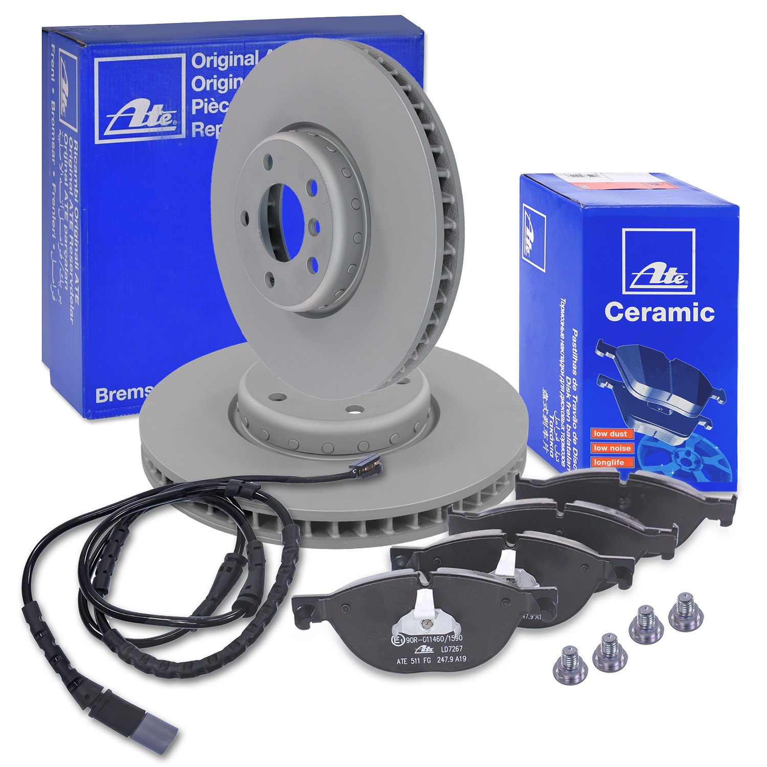 Ate Bremsscheiben+Ceramic Beläge+VWK Vorne Belüftet [Hersteller-Nr. 40197502] für BMW