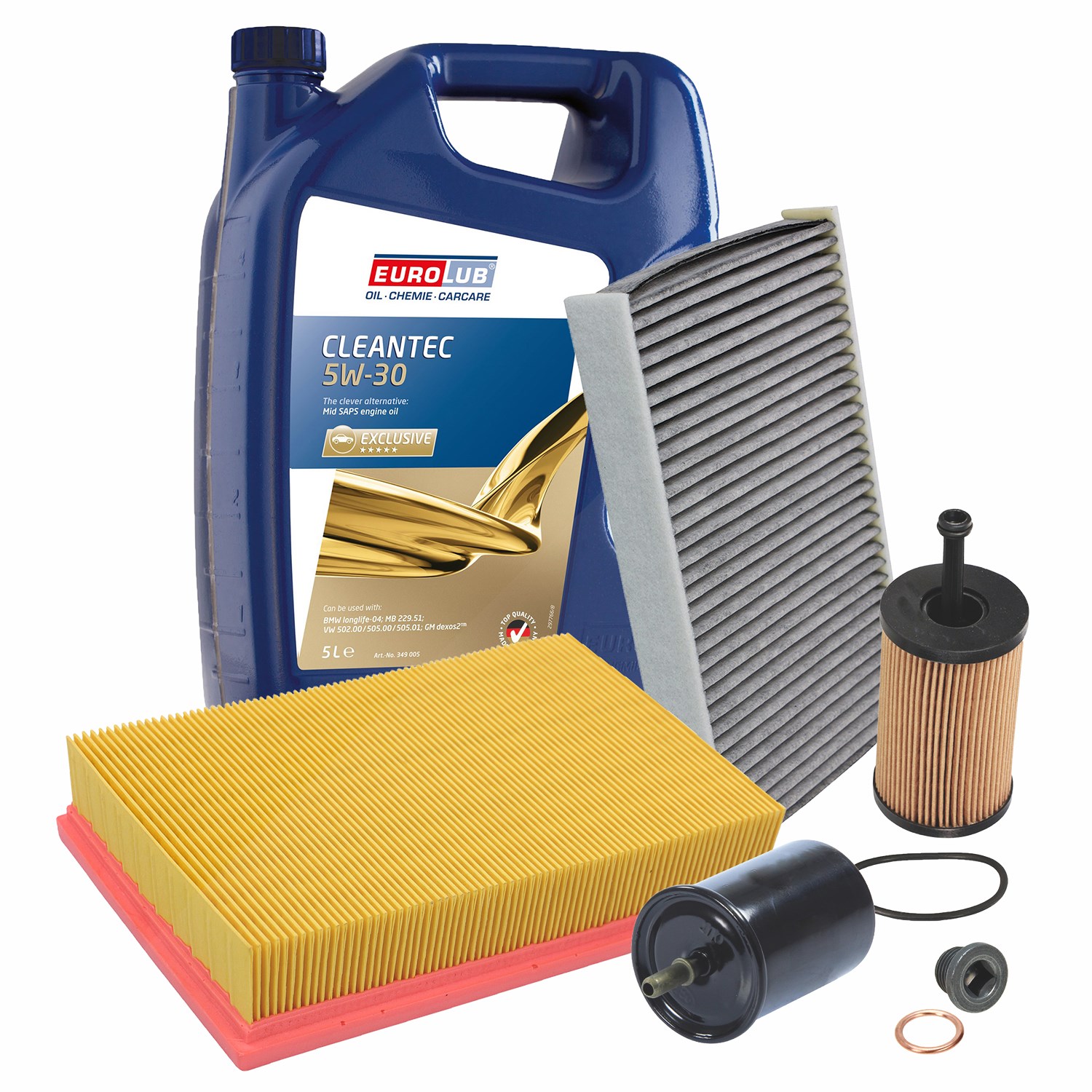 Bestprice Inspektionspaket Filtersatz SET B + 5l ÖL [Hersteller-Nr. 40207523] für Peugeot