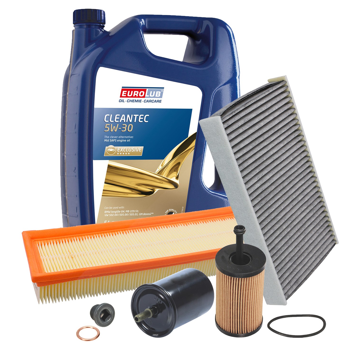Bestprice Inspektionspaket Filtersatz SET B + 5l ÖL [Hersteller-Nr. 40207529] für Citroën