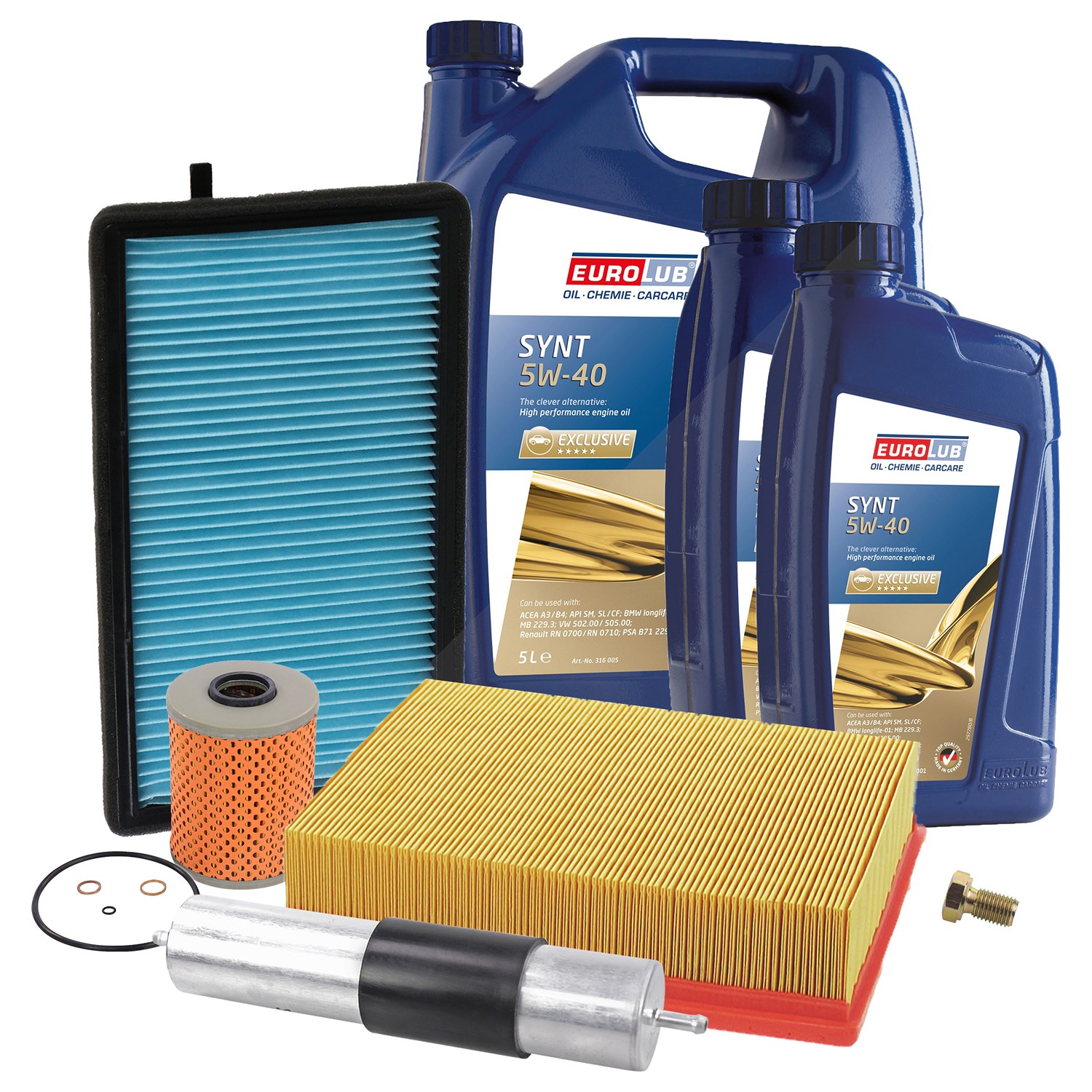 Bestprice Inspektionspaket Filtersatz SET B + 7l ÖL [Hersteller-Nr. 40207539] für BMW