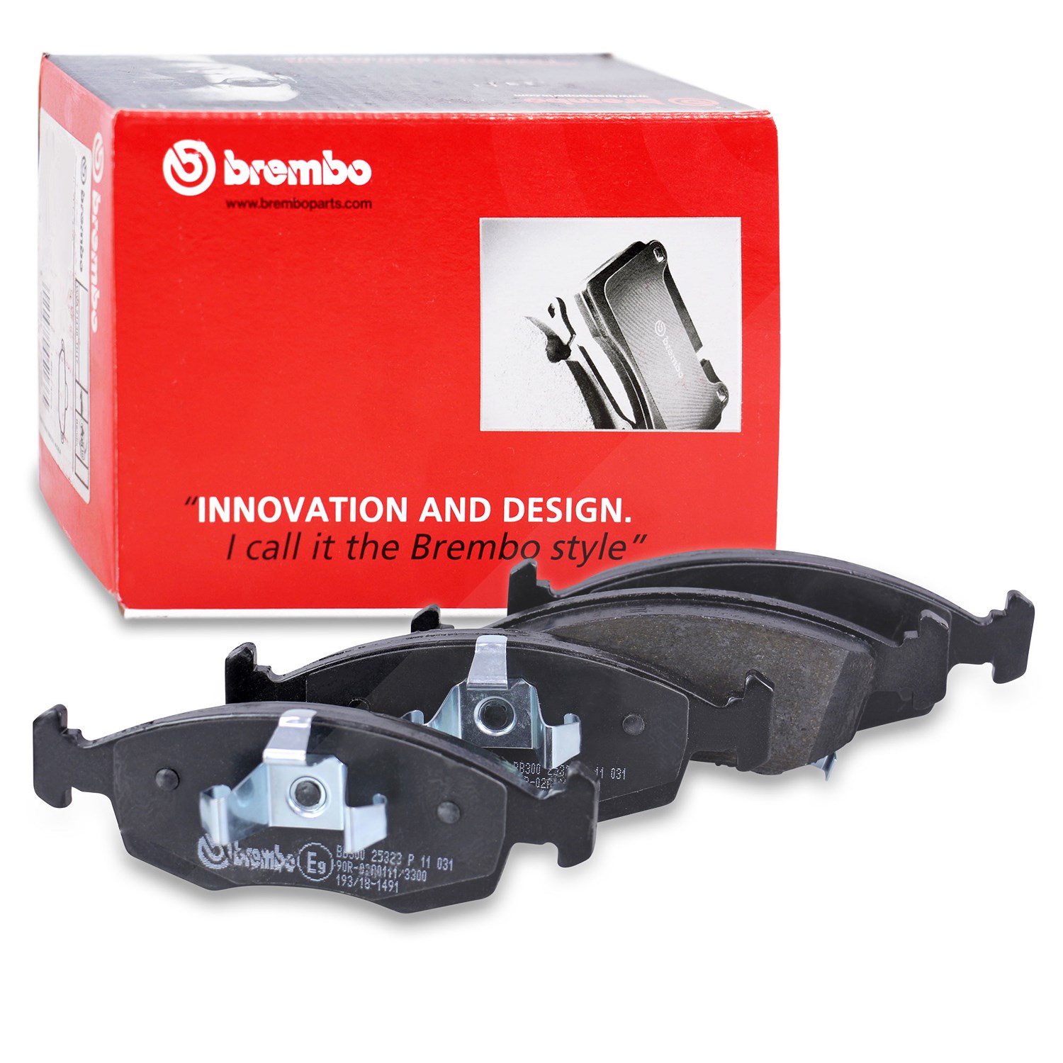 Brembo Bremsbelagsatz Vorderachse [Hersteller-Nr. P11031] für Fiat, Lancia, Chrysler