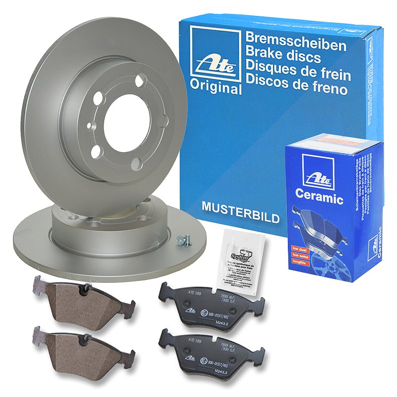Ate Bremsscheiben+Ceramic Beläge Hinten Voll [Hersteller-Nr. 10696597] für VW