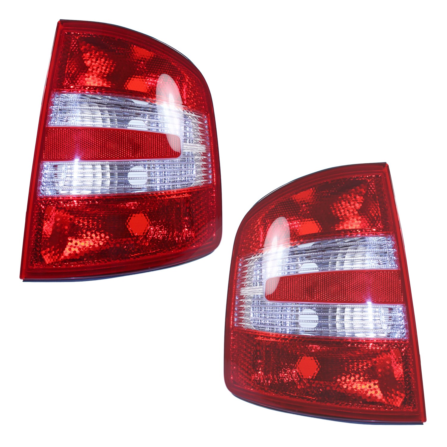 Bestprice 2x Heckleuchte, Blinker weiß, ohne Lampenträger [Hersteller-Nr. 10427884] für Skoda