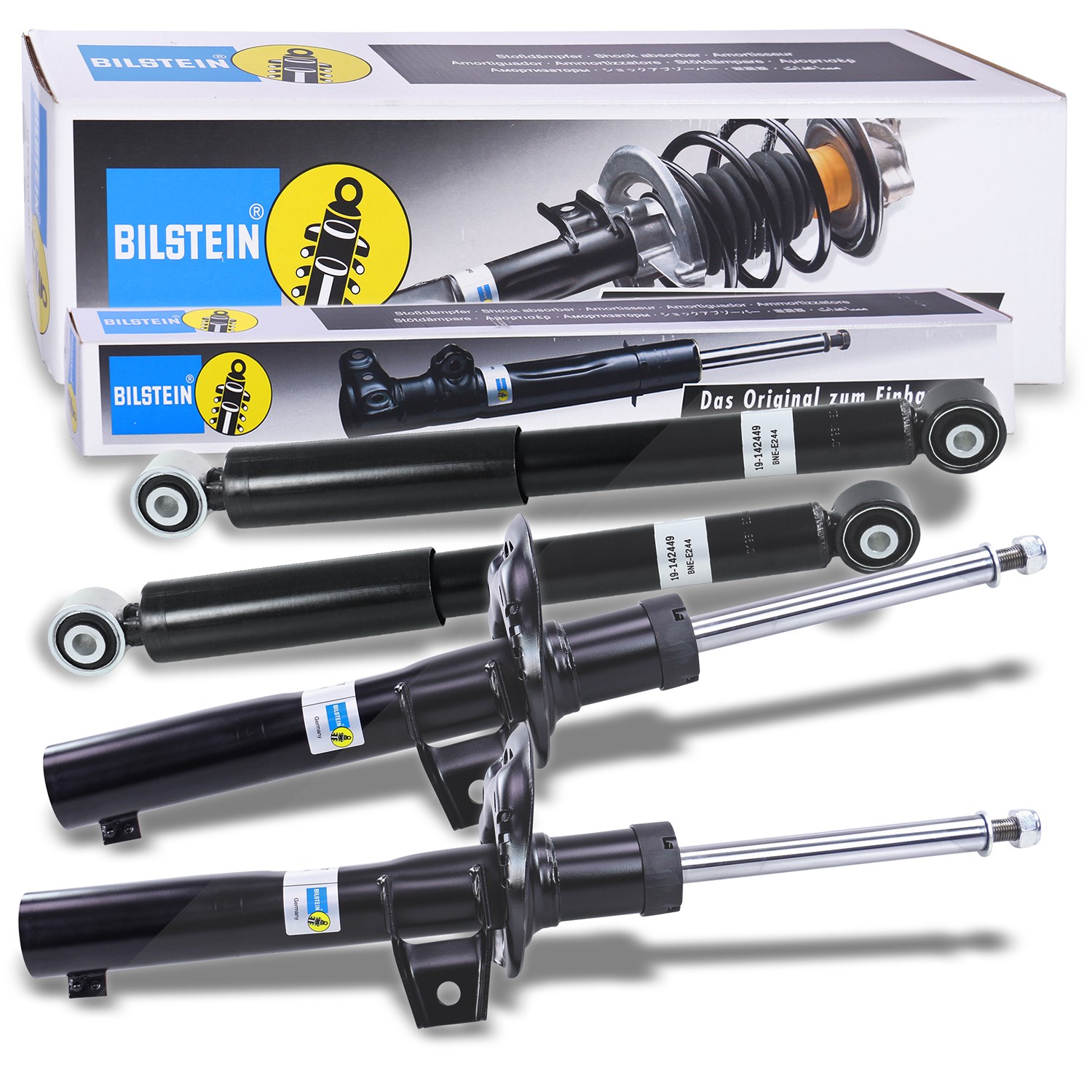 Bilstein 4x Stoßdämpfer Vorderachse + Hinterachse [Hersteller-Nr. 40198003] für VW