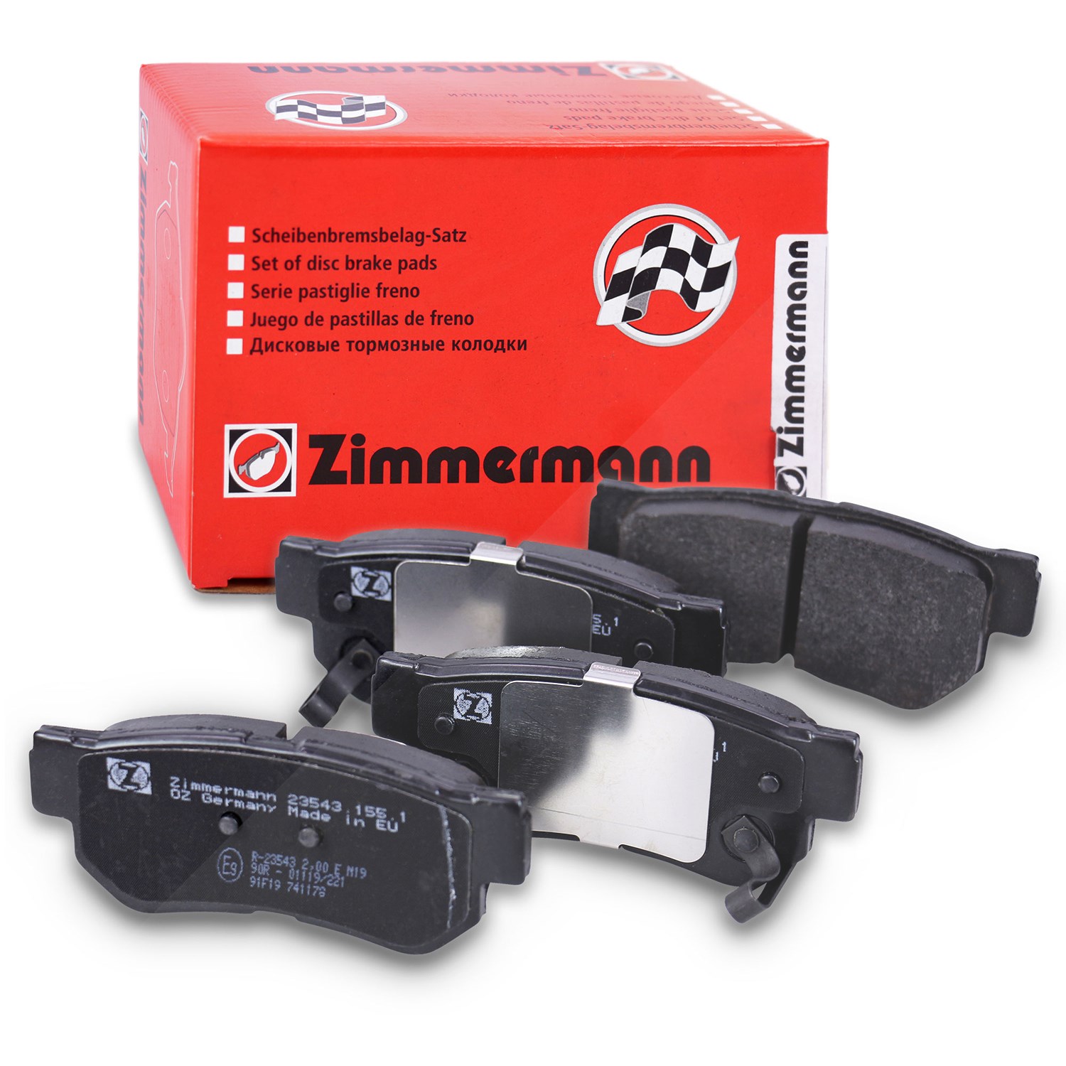 Zimmermann Bremsbelagsatz Hinterachse [Hersteller-Nr. 23543.155.1] für Ssangyong, Hyundai, Kia