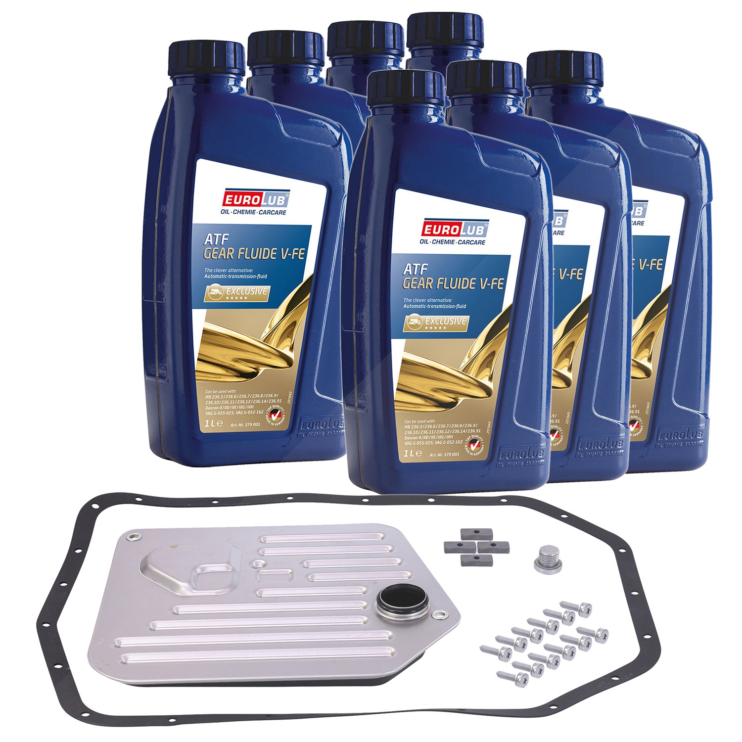 Bestprice Set Hydraulikfilter Automatikgetriebe + EUROLUB [Hersteller-Nr. 10790145] für Alpina, Jaguar, BMW, Land Rover