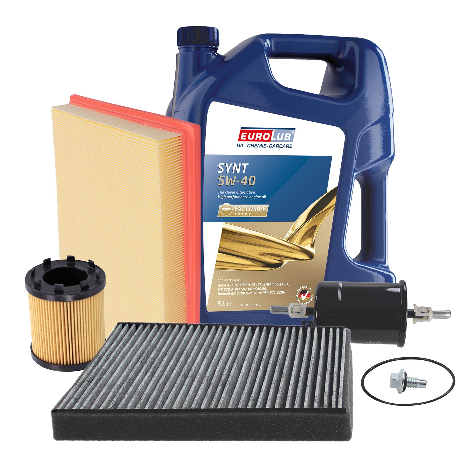 Bestprice Inspektionspaket Filtersatz SET B + 5l ÖL [Hersteller-Nr. 40207855] für Opel