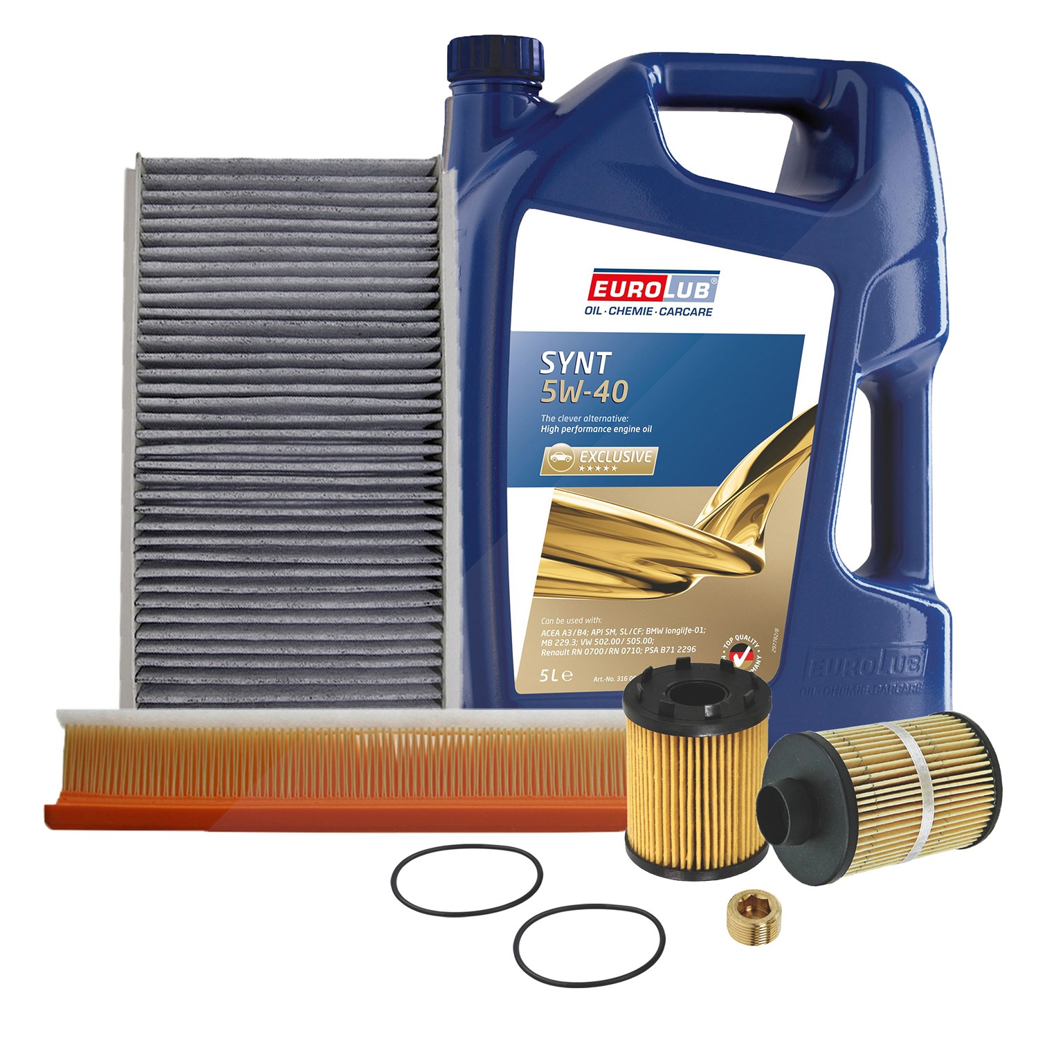 Bestprice Inspektionspaket Filtersatz SET B + 5l ÖL [Hersteller-Nr. 40207837] für Opel