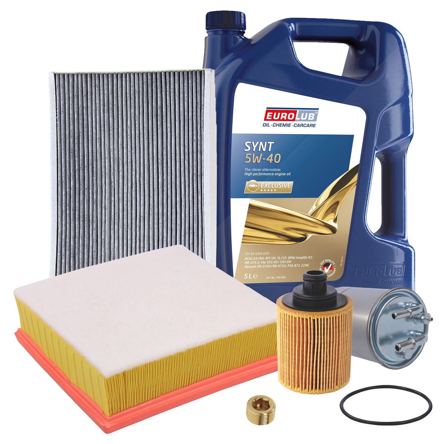 Bestprice Inspektionspaket Filtersatz SET B + 5l ÖL [Hersteller-Nr. 40207865] für Opel