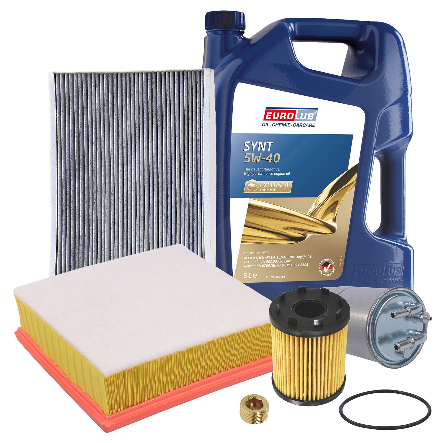 Bestprice Inspektionspaket Filtersatz SET B + 5l ÖL [Hersteller-Nr. 40207866] für Opel