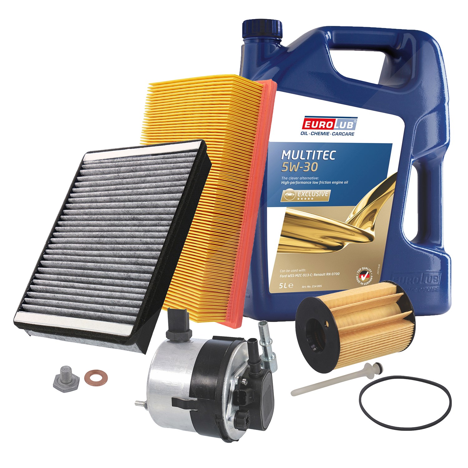 Bestprice Inspektionspaket Filtersatz SET B + 5l ÖL [Hersteller-Nr. 40207871] für Ford