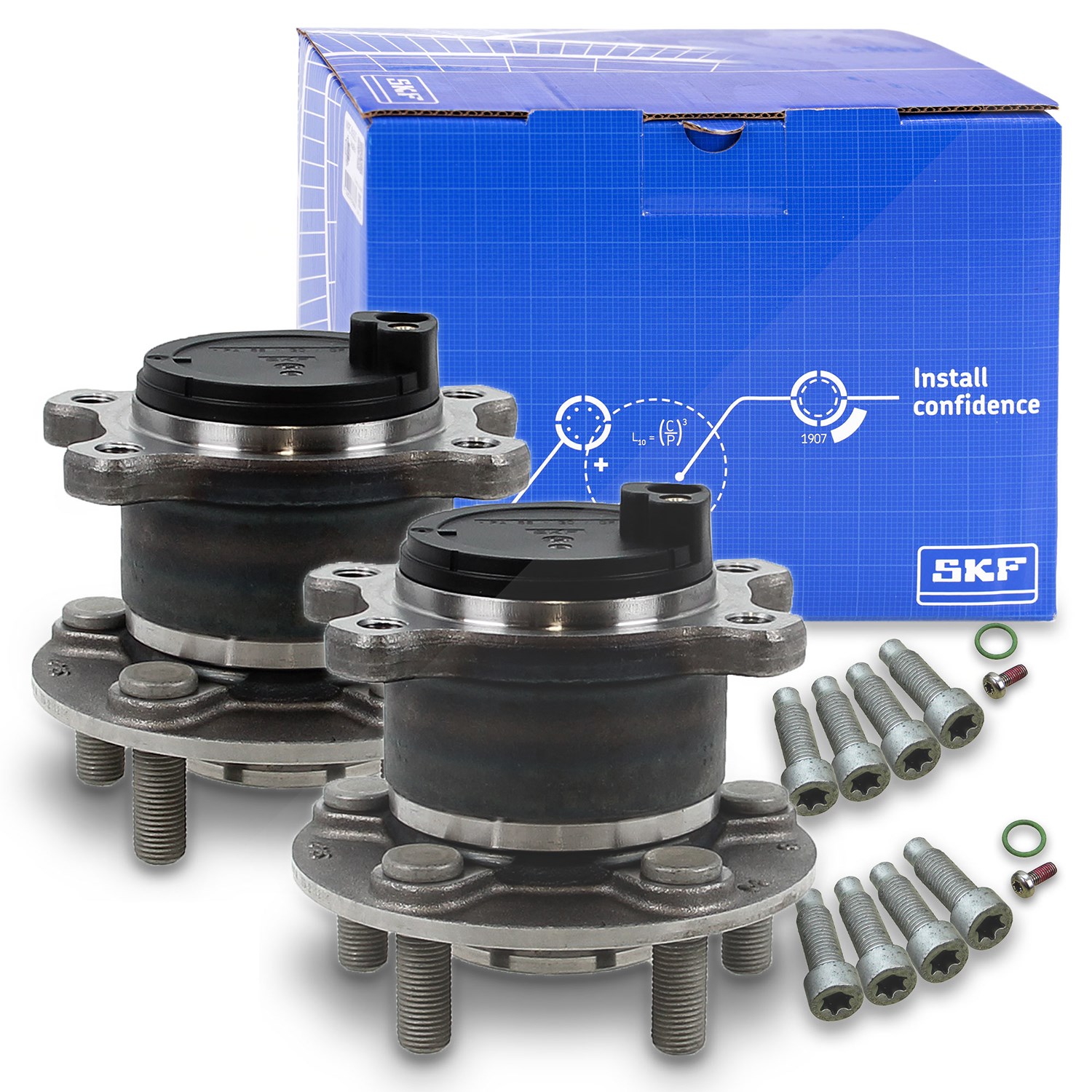Skf 2x Radlagersatz inkl. Radnabe Hinterachse [Hersteller-Nr. VKBA6524] für Ford