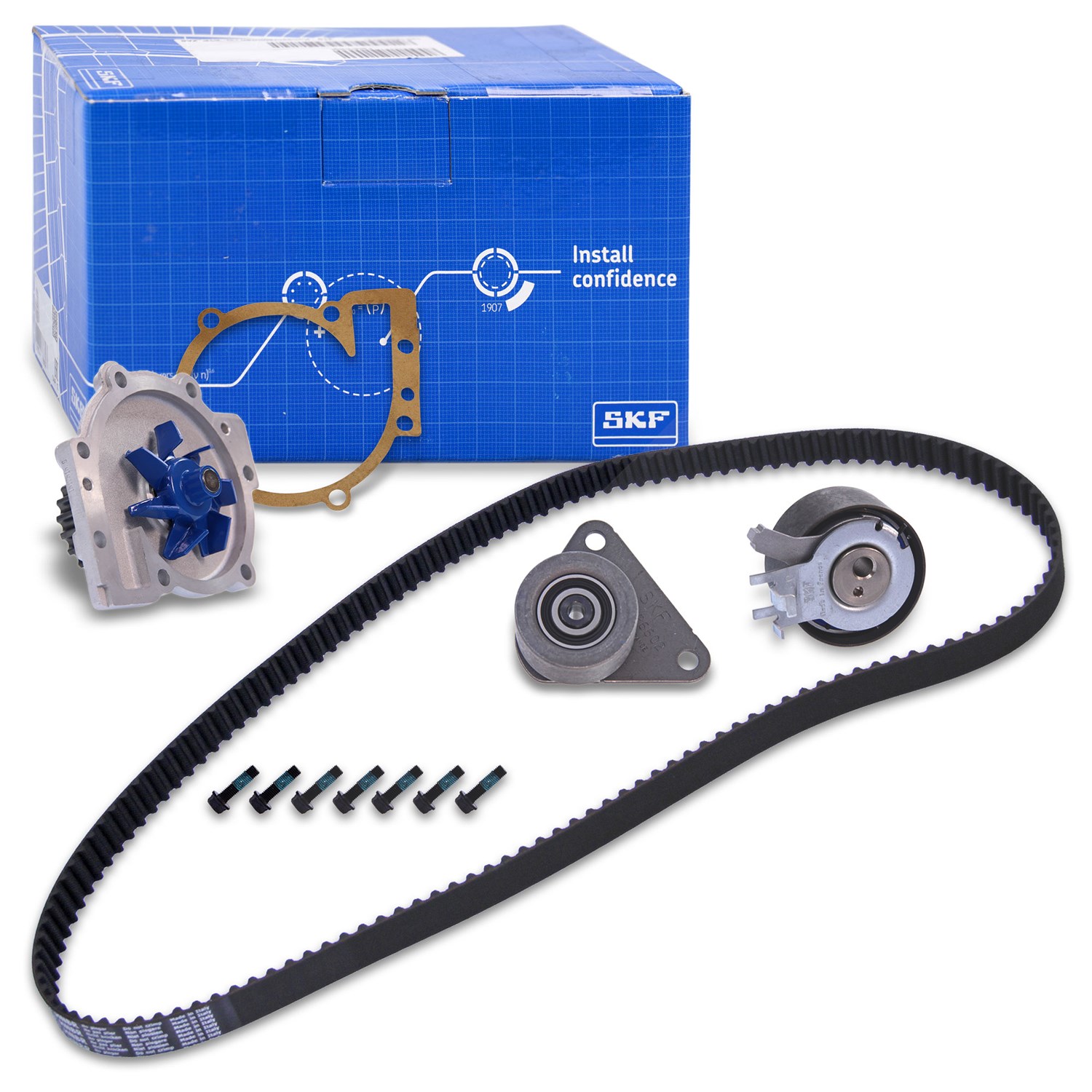 Skf Wasserpumpe + Zahnriemensatz [Hersteller-Nr. VKMC06604] für Renault, Volvo