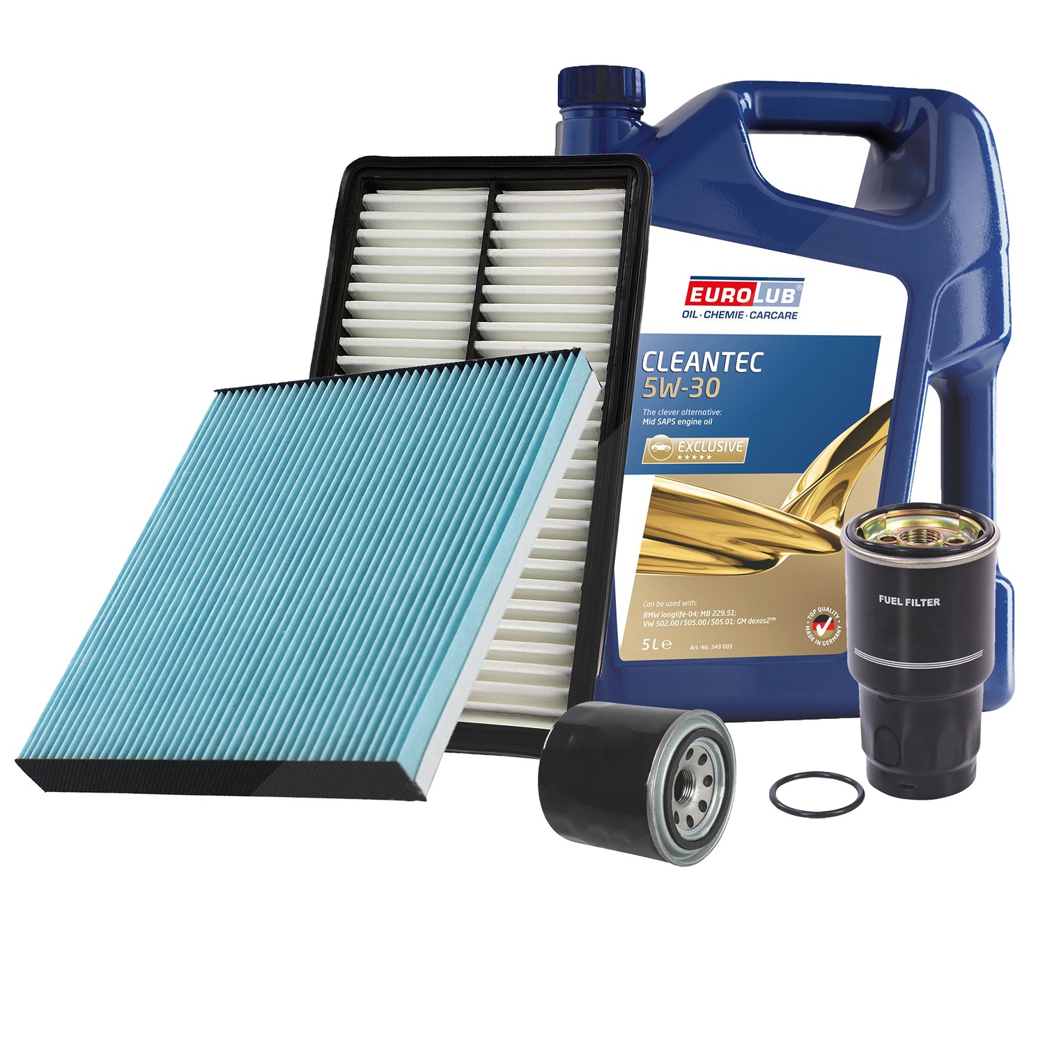 Bestprice Inspektionspaket Filtersatz SET B + 5l ÖL [Hersteller-Nr. 40207905] für Mazda