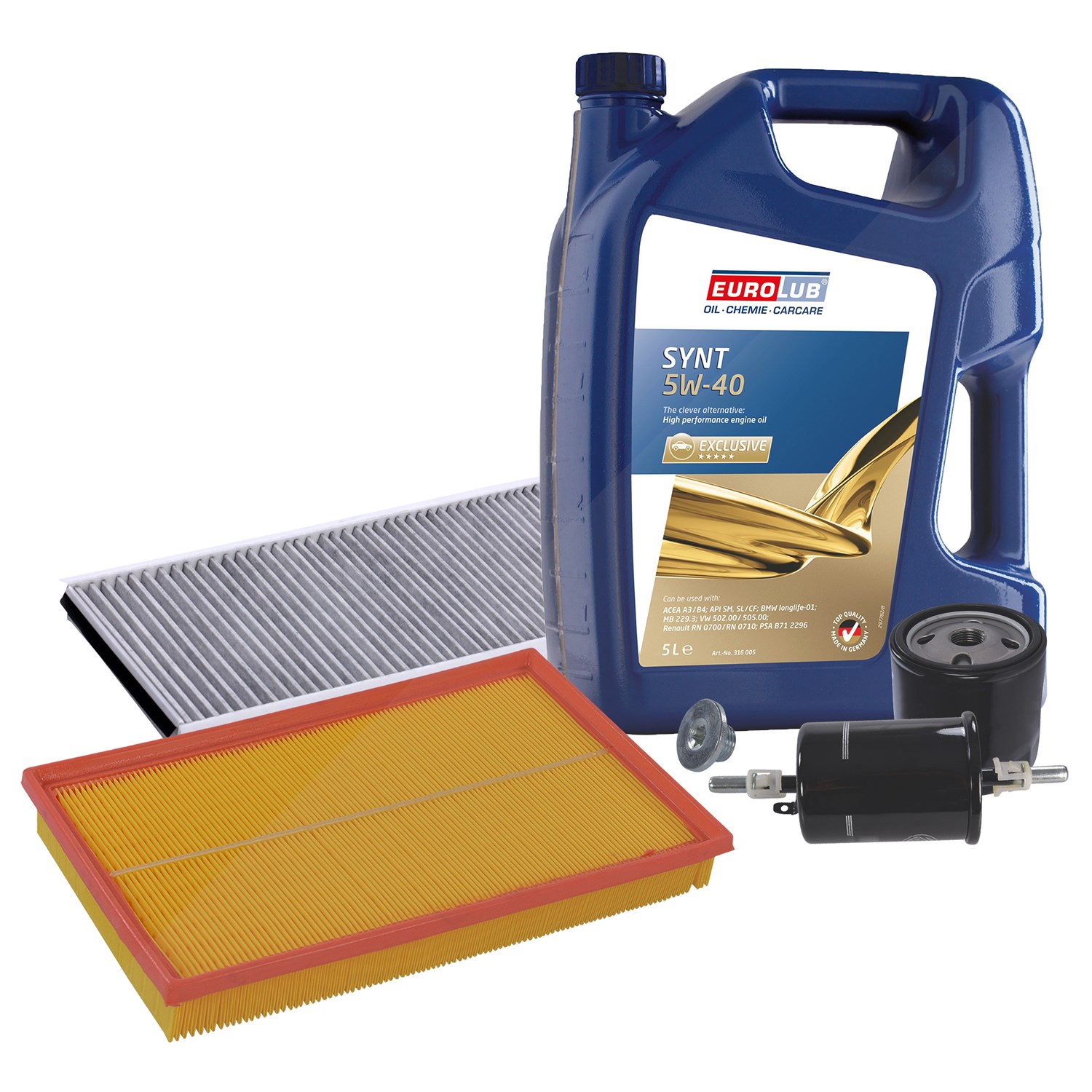 Bestprice Inspektionspaket Filtersatz SET B + 5l ÖL [Hersteller-Nr. 40207944] für Opel