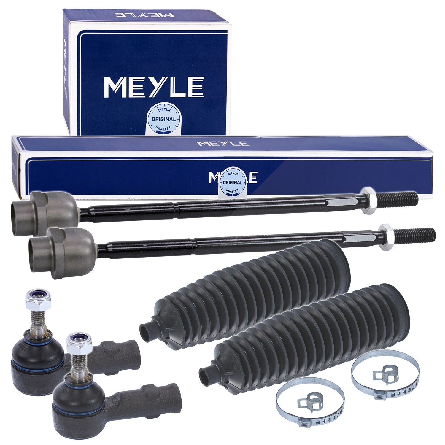 Meyle 2x Spurstange + 2x Spurstangekopf + Lenkmanschettensatz [Hersteller-Nr. 40207894] für Opel