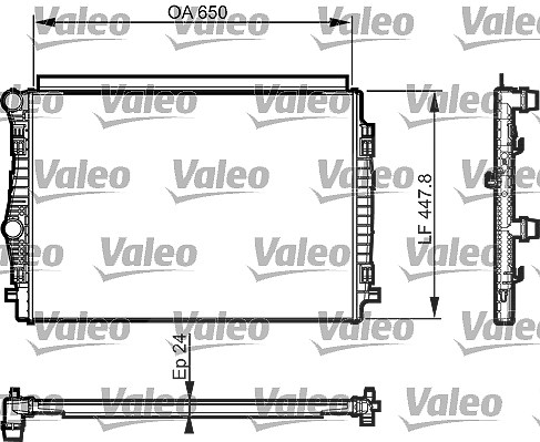 Valeo Kühler, Motorkühlung [Hersteller-Nr. 735559] für VW, Skoda, Cupra, Audi, Seat